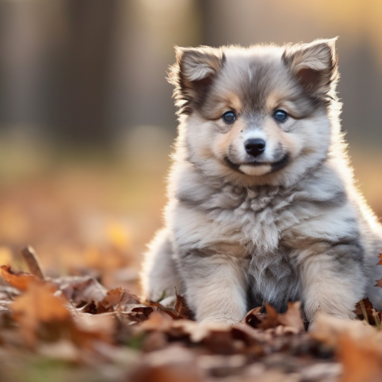 Mini Pomskydoodle Puppy Mini Pomskydoodle with Fluffy Coat